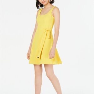 KENSIE Sleeveless Yellow Dress Size 14